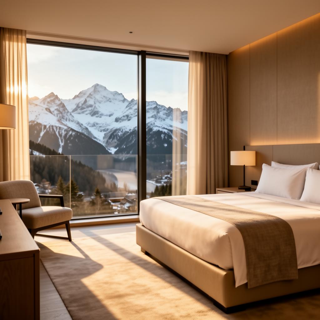 Suite di lusso con vista sulle montagne